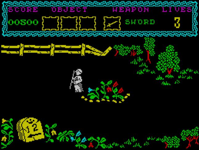 The Curse of Sherwood - ZX Spectrum game screenshot (1987) by Mastertronic
